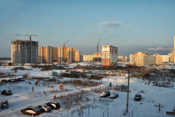New Lipetsk Blick Auf Neue Häuser Das Wetter Bewölkt — Stockfoto