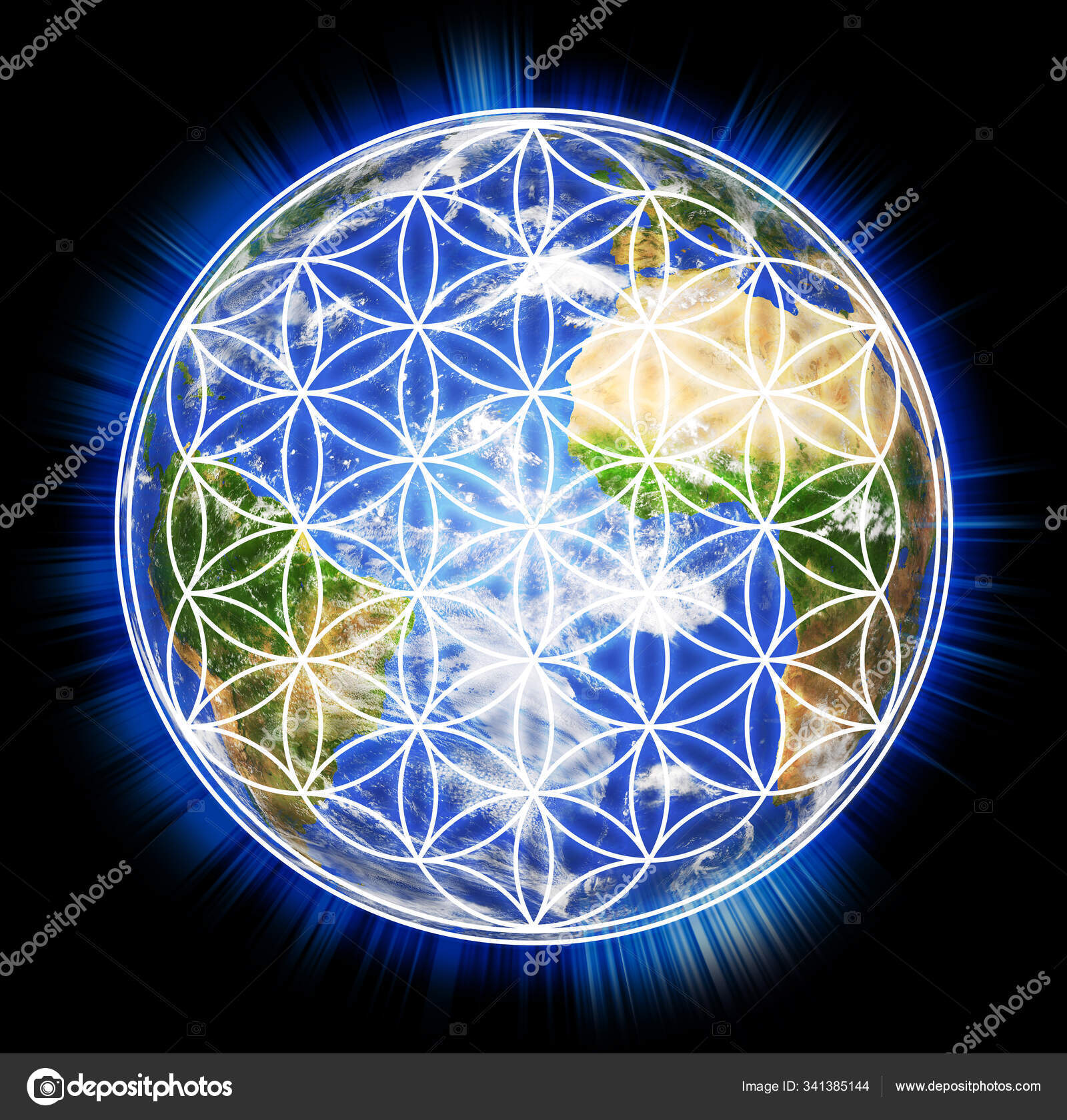 Earth Globe Flower Life Symbol Stock Photo by ©PantherMediaSeller 341385144