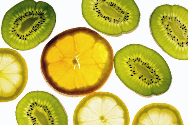 Kiwi Schijfjes Sinaasappel — Stockfoto