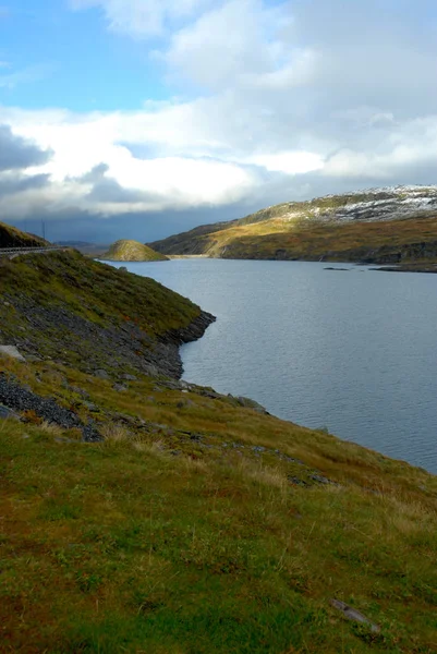 Norwegia Tle Krajobrazu — Zdjęcie stockowe