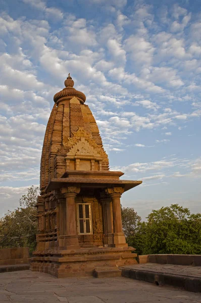 Частина Храму Лакшмана Західних Храмів Хаджурахо Мадх Прадеш Індія Unesco — стокове фото