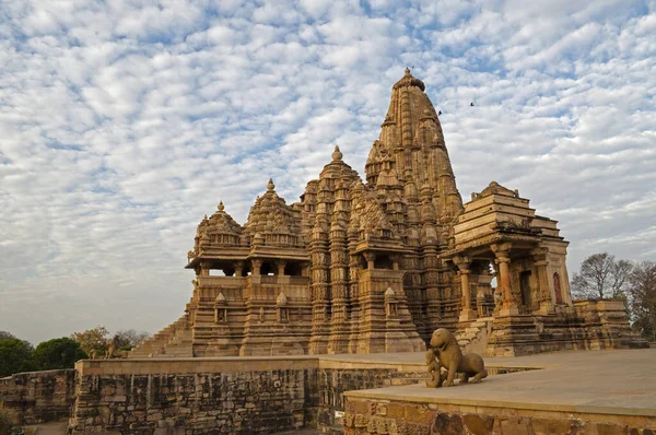 Templo Kandariya Mahadeva Dedicado Shiva Templos Occidentales Khajuraho Madhya Pradesh — Foto de Stock