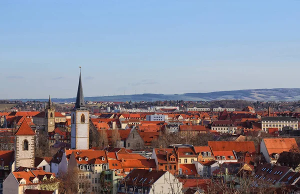 Utsikt Över Den Gamla Staden Erfurt — Stockfoto