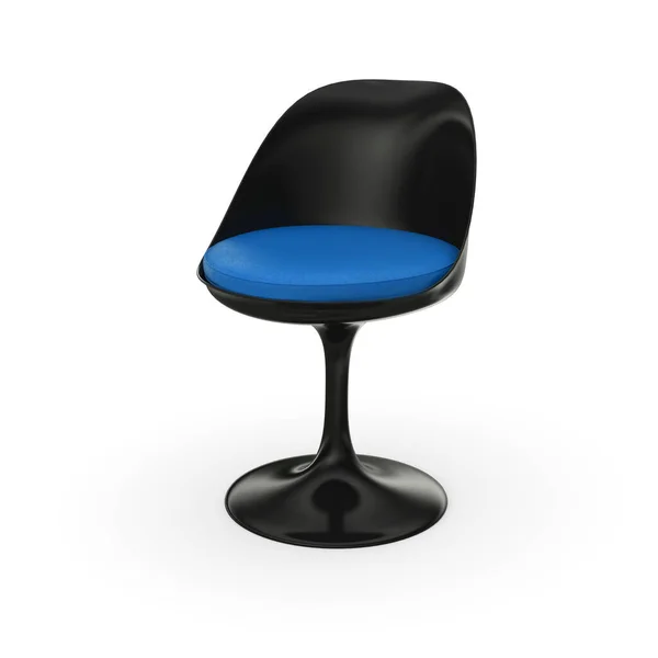 Sedia Dal Design Retrò Blu Nero — Foto Stock