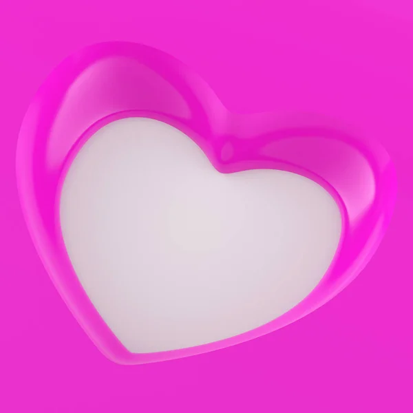 Heart Flyer Square Pink White — Stock Photo, Image
