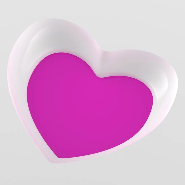 Сердце Летучий Квадрат Белый Розовый — стоковое фото