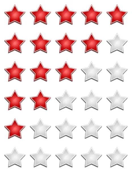 Red Star Rating System — Stock Photo, Image