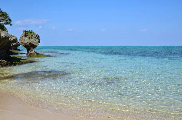 Tropická Pláž Východočínského Moře Okinawě Japonsko — Stock fotografie