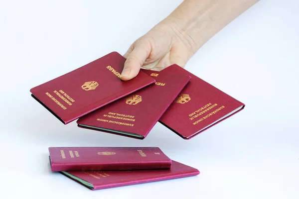 Паспорт Посадочный Талон Банкнотами Евро Белом Фоне — стоковое фото