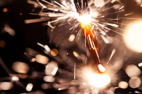 Scintillante Durante Vigilia Anno Nuovo — Foto Stock