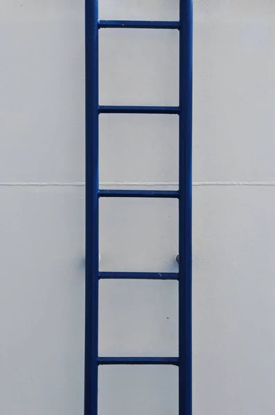 Ijzeren Ladder Scheepsmuur Abstracte Achtergrond Textuur — Stockfoto