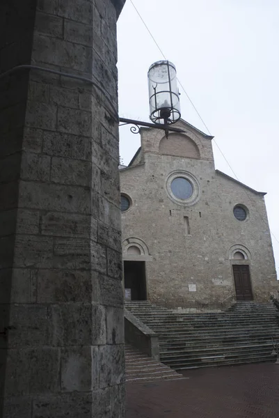 Kyrka San Gimignano Toscana — Stockfoto