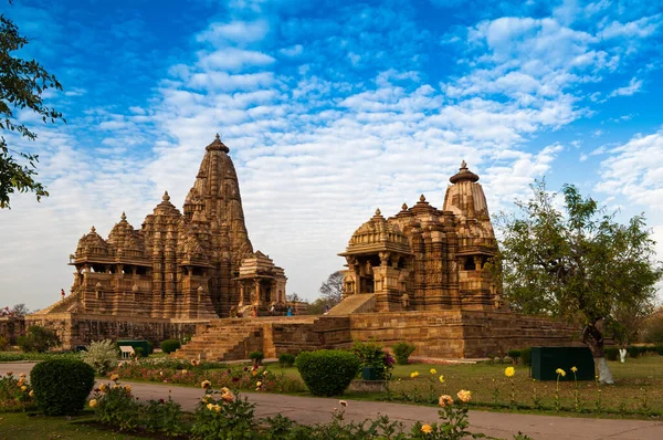 Templo Kandariya Mahadeva Templo Devi Jagadambhi Dedicados Lord Shiva Templos — Foto de Stock