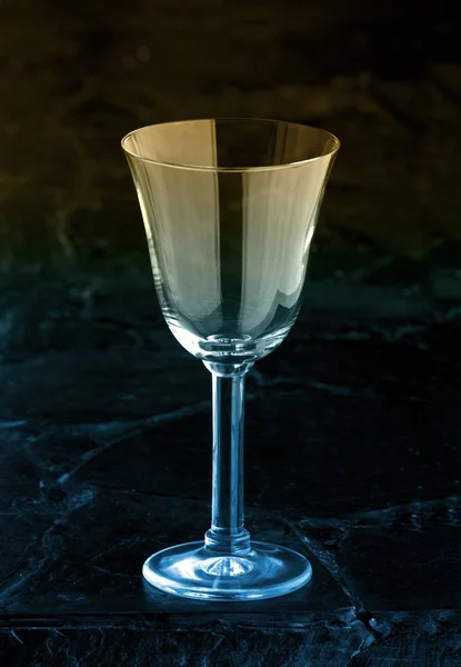 Glas Champagner Auf Schwarzem Hintergrund — Stockfoto