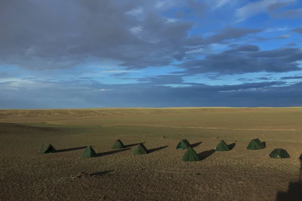 Tentes Dans Steppe Mongolienne — Photo