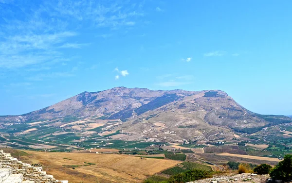 Widok Wzgórza Segesta Trapani Sycylia — Zdjęcie stockowe