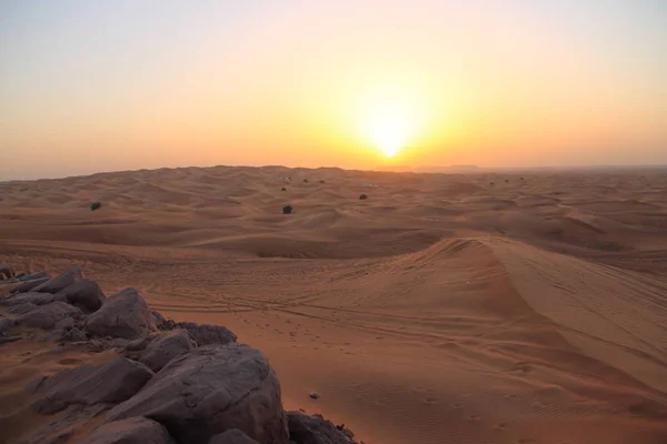 Homokdűnék Dubai Sivatagban — Stock Fotó