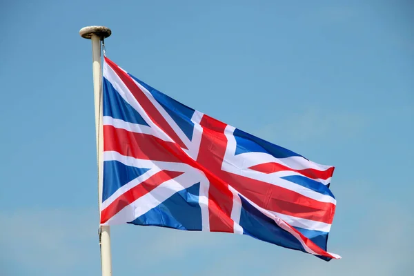 Bandera Unión Britanica Aislada Sobre Blanco —  Fotos de Stock