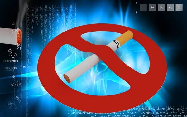 Arka Planda Sigara Içilmediğinin Dijital Illüstrasyonu — Stok fotoğraf