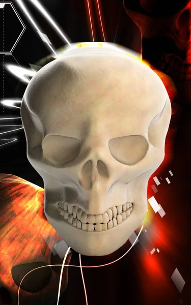 두개골의 배경을 디지털로 — 스톡 사진