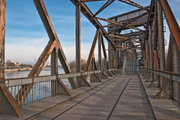 Old Magdeburg Lift Bridge — Stock Photo, Image