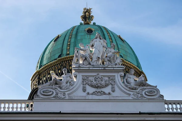 Cúpula Alte Burg Viena Edificio Punto Referencia Michaelerplatz — Foto de Stock