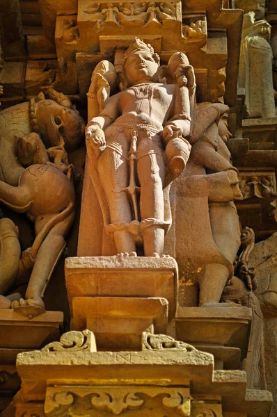 Kandariya Mahadeva Tapınağı Nsan Heykelleri Khajuraho Madhya Pradesh Hindistan Unesco — Stok fotoğraf