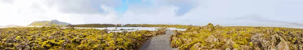 Laguna Azul Famoso Spa Islandés Planta Energía Geotérmica Imagen Panorámica — Foto de Stock