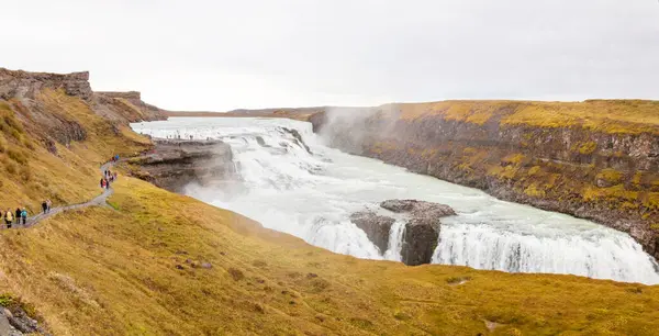 Vodopád Gullfoss Hvita River Island — Stock fotografie