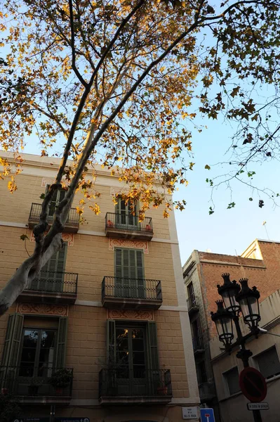 Barcelona Hermosa Fachada Del Antiguo Edificio —  Fotos de Stock