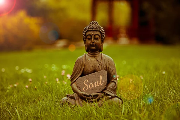 Φιγούρα Του Βούδα Πίστη Και Πνευματικότητα — Φωτογραφία Αρχείου