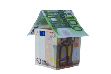 euro house 50 100 clipart