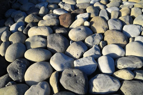 Textura Pedras Redondas Suavizadas Pela Água — Fotografia de Stock