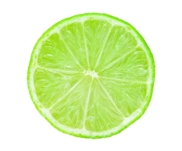 Fresh Green Lime Isolated White Background — Stock Photo, Image