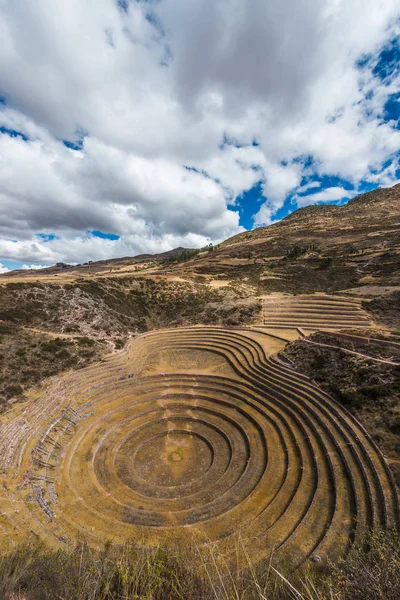 Moray Incas Ruínas Nos Andes Peruanos Cuzco Peru — Fotografia de Stock
