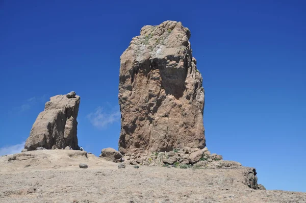 Roque Rana和Roque Nublo Gran Canaria — 图库照片