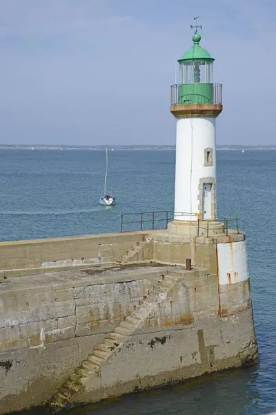 Világítótorony Port Tudy Ile Croix Bretagne — Stock Fotó