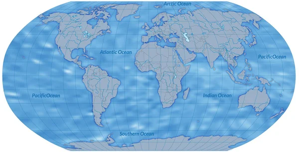 Карта Мира Континентами — стоковое фото