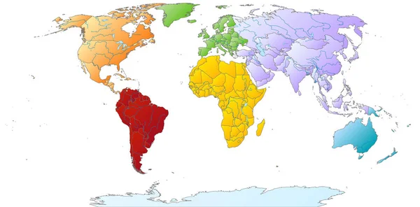 Mappa Del Mondo Come Mappa Delle Linee — Foto Stock