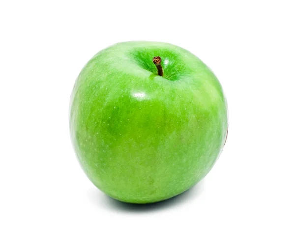 Зеленое Яблоко Изолированы Белом Фоне — стоковое фото