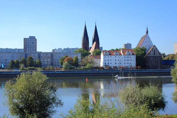 Франкфурт Одер Река Одер Между Польшей Германией — стоковое фото