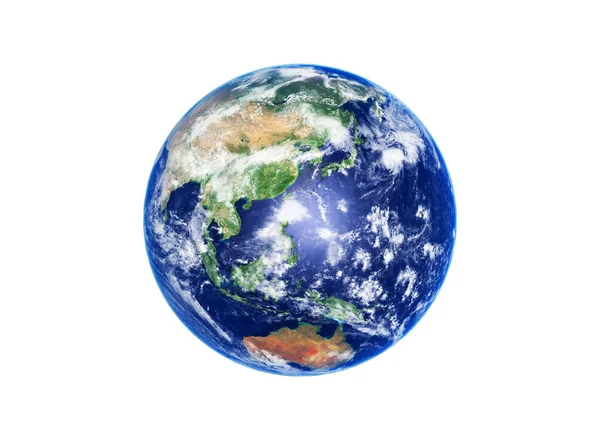 地球全球 亚洲和澳大利亚 高分辨率图像 — 图库照片