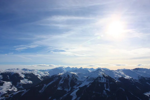 Nature Étonnante Sur Fond Montagnes Des Alpes — Photo