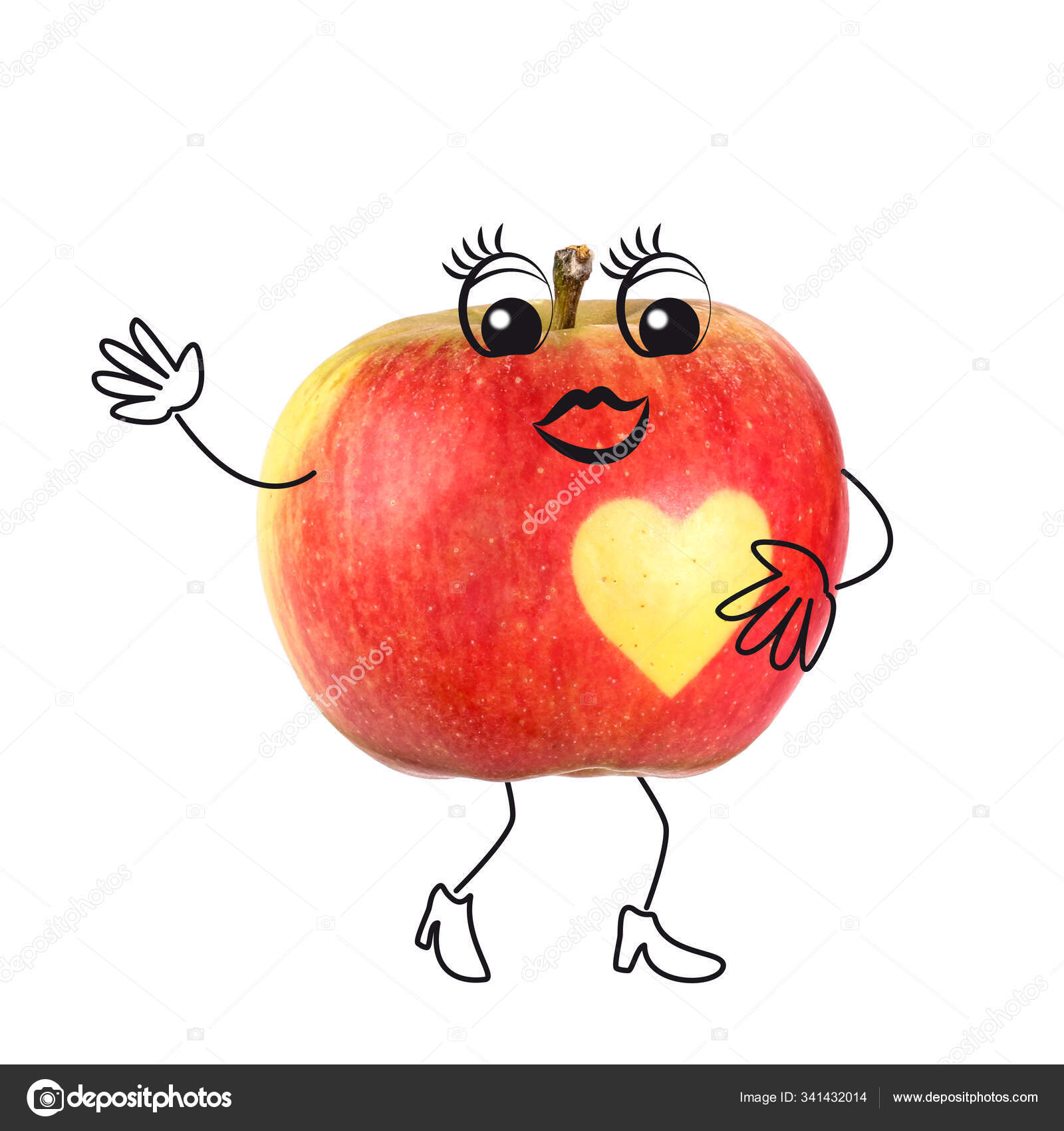 Divertido Personaje Dibujos Animados Con Frutas Verduras: fotografía de  stock © PantherMediaSeller #341432014 | Depositphotos