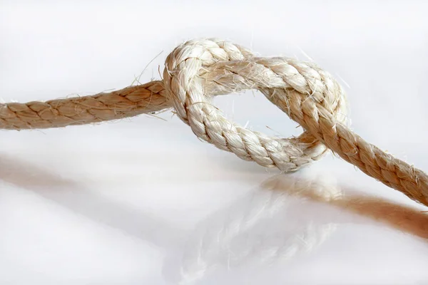 Мотузковий Вузол Білому Тлі — стокове фото