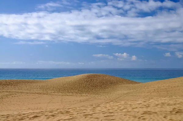 Sanddyner Vid Maspalom Gran Canaria — Stockfoto