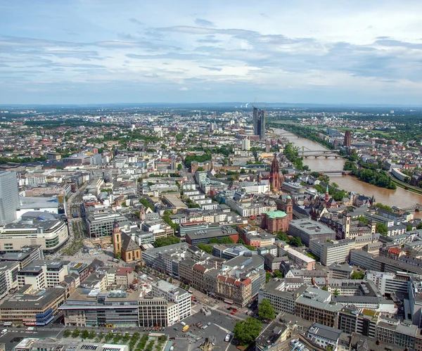 Εναέρια Άποψη Του Frankfurt Main Στη Γερμανία — Φωτογραφία Αρχείου