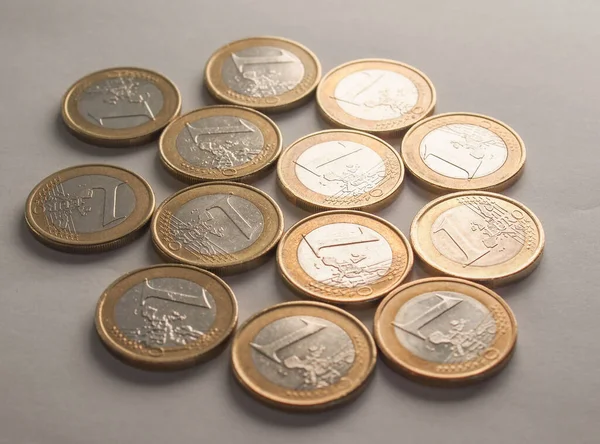 Багато Монет Євро Валюта Європейського Союзу — стокове фото