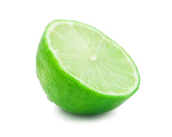 Färsk Lime Isolerad Vit Bakgrund — Stockfoto