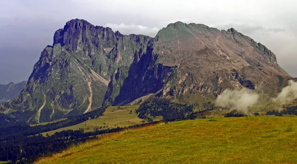 Langkofel Plattkofel Alpe Siusi — Stock Photo, Image